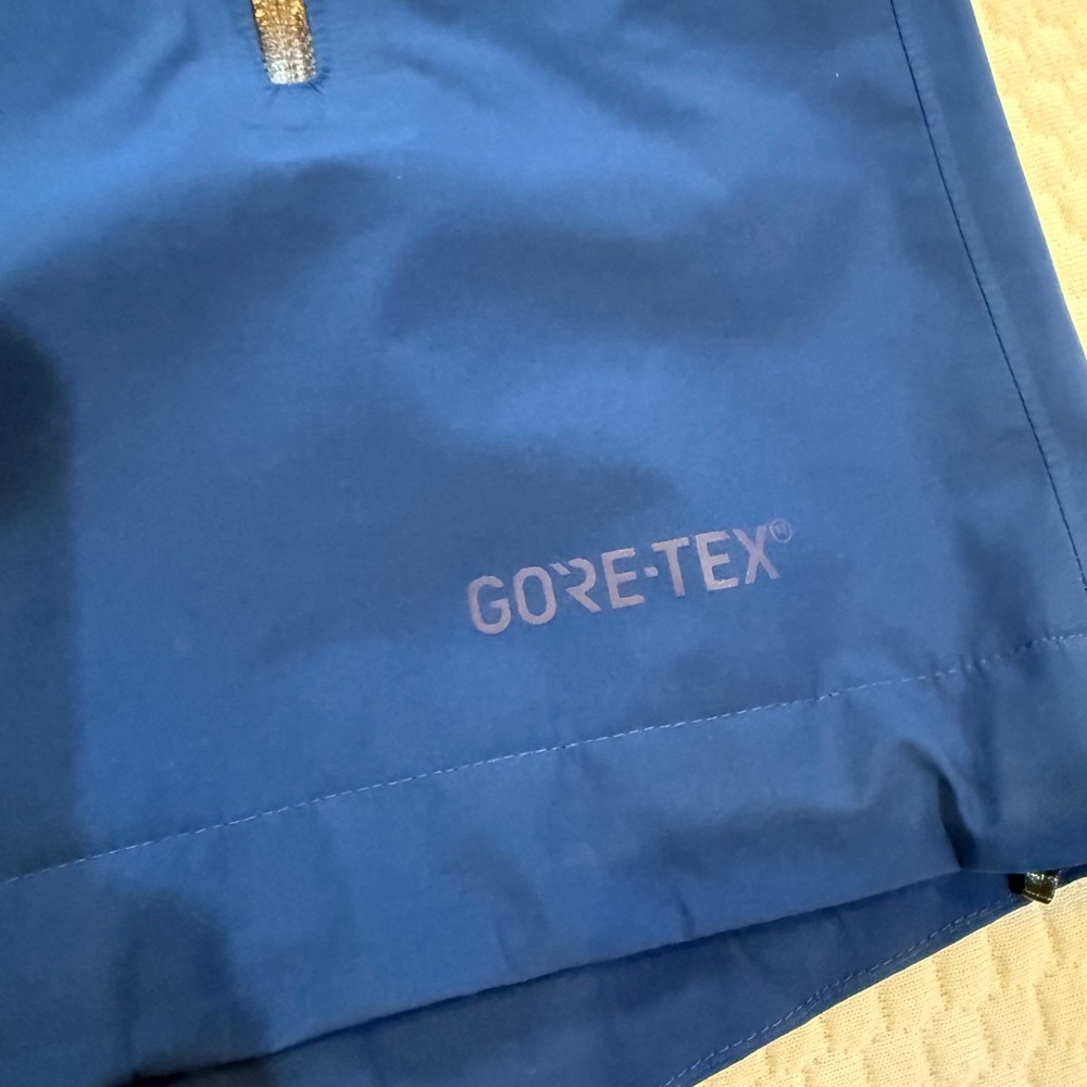 Mammut Gore-Tex Hardshell Rain Jacket Mens Large Blue Waterproof Hooded Full Zip - Picture 6 of 7